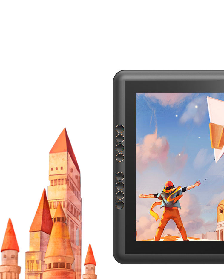  Artist 16 Pro display tablet come with 8 Customizable Express keys 