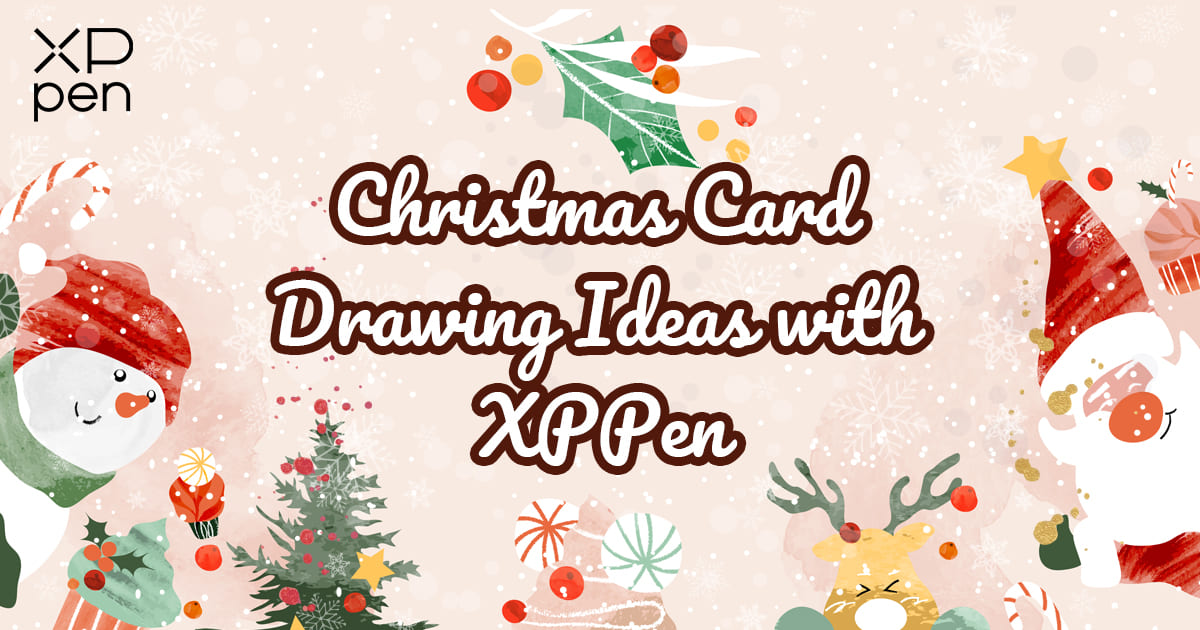 christmas card drawing ideas with xppen