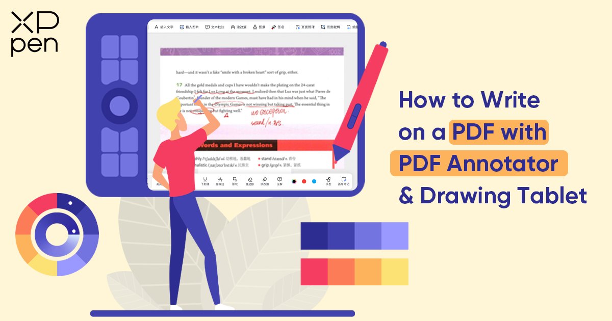 PDF editing using a drawing tablet