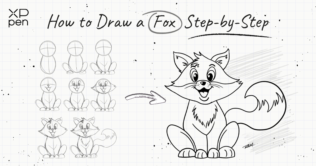 how to draw a fox