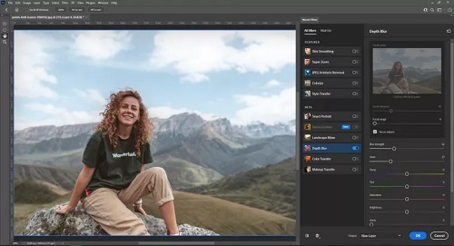 Adobe Photoshop CC program for Photo editing