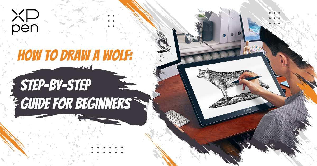 how to draw a wolf step by step
