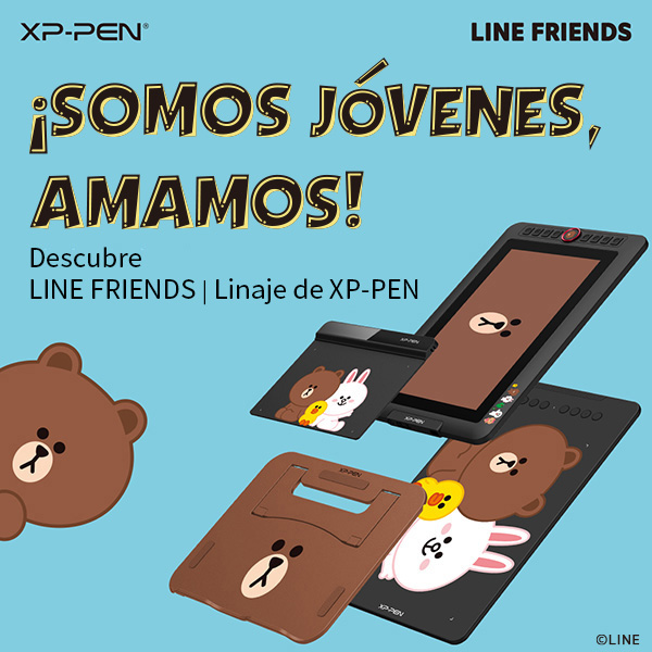 XPPen y LINE FRIENDS han cooperado en tecnología de diseño que atrae a la juventud de hoy en día.