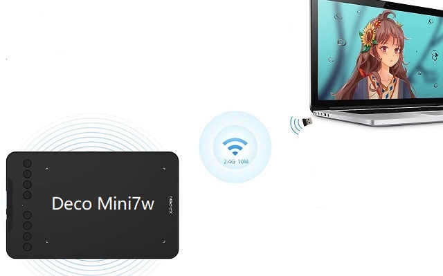 wireless technology of xppen deco mini7w tablet