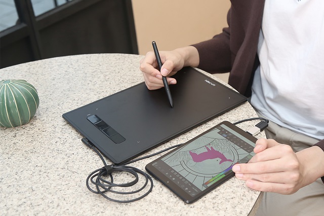 xp-pen star g960s graphics pad for drawing in android tablet