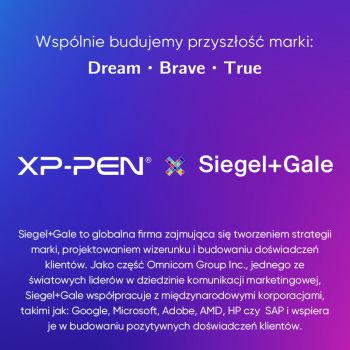 XPPen rozpoczął współpracę z Siegel+Gale, w celu odświeżenia wizerunku marki