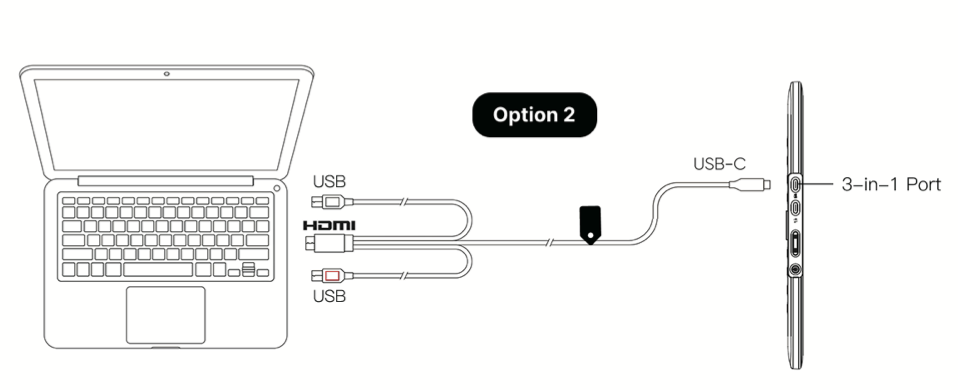 How do I connect the Artist 13.3 Pro V2 to a computer_2.png