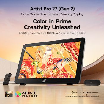 XPPen Launches Artist Pro 27 (Gen 2), an All-Round Drawing Display with Master-Level Color Performance and X-Touch Solution
