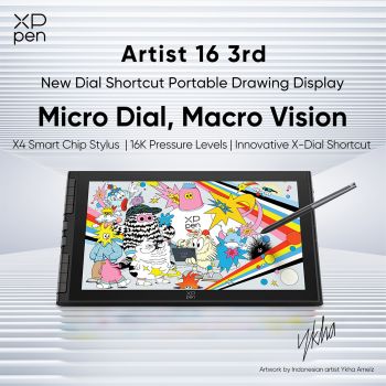 XPPen Launches Artist 16 3rd with the All-New X-Dial Shortcut and Upgraded X4 Smart Chip Stylus