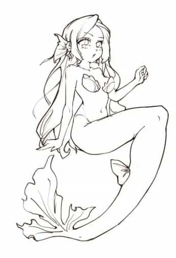 mermaid drawing- detail drawing