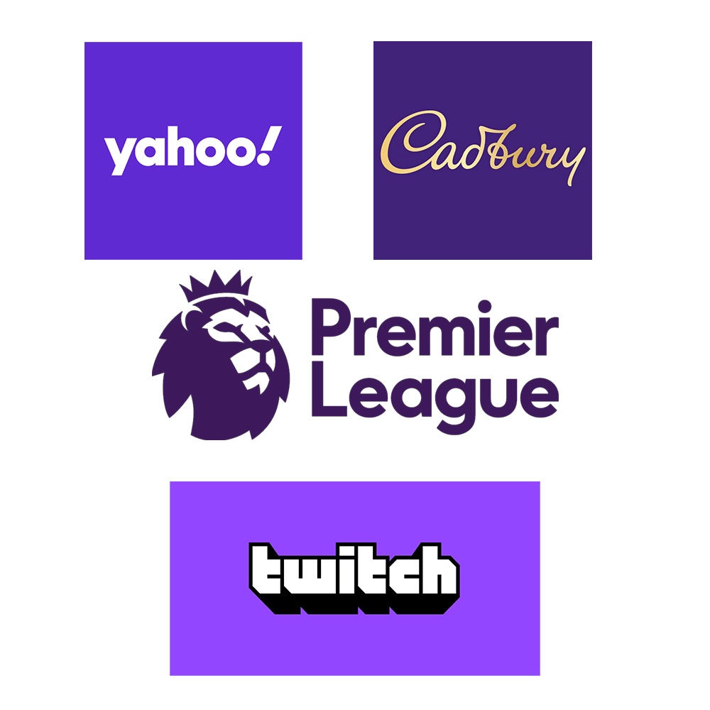 purple logos