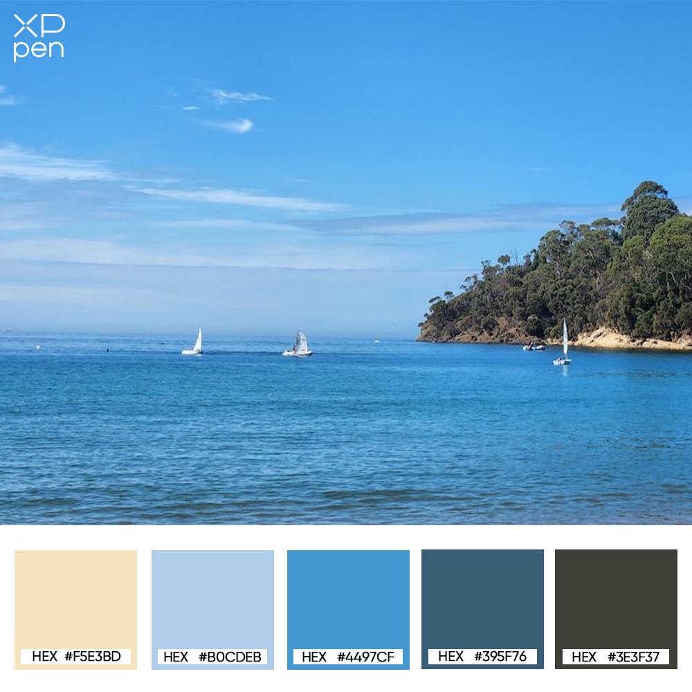 azure blue ocean palette