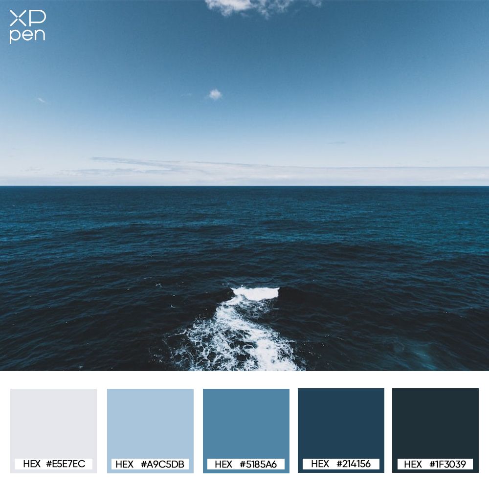 deep navy ocean palette