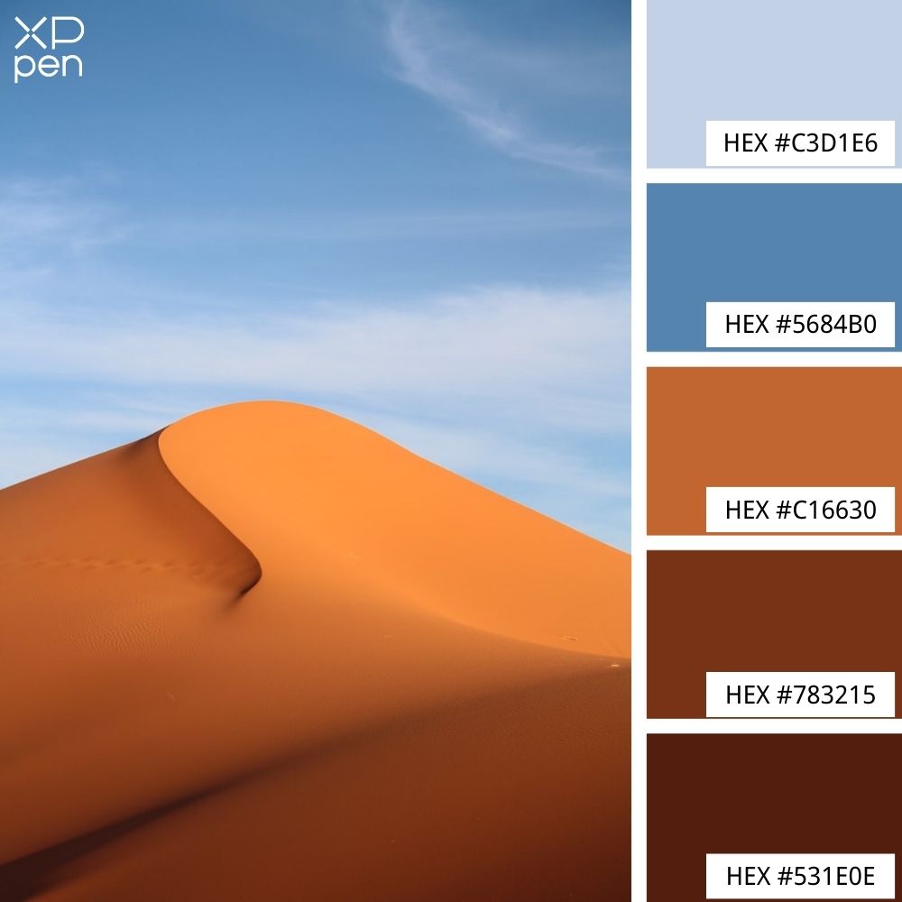 desert blue sky palette
