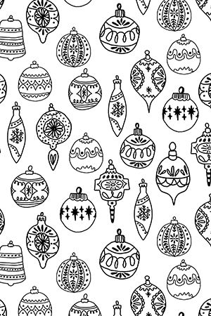 christmas ornaments drawings