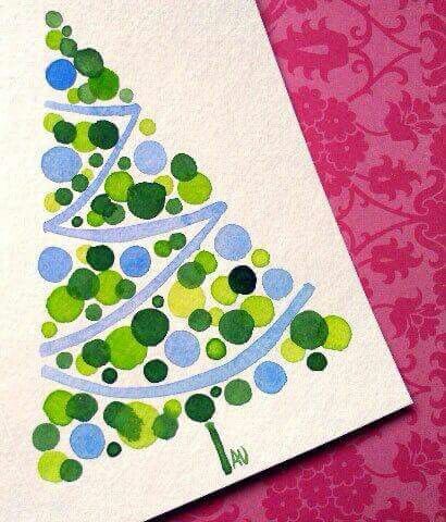 christmas tree greeting card idea