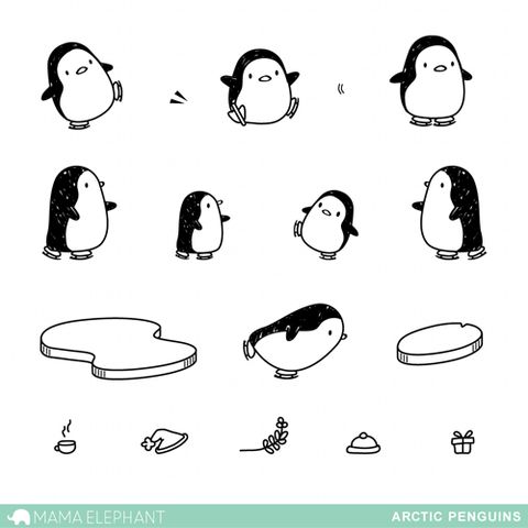 cute penguin drawings