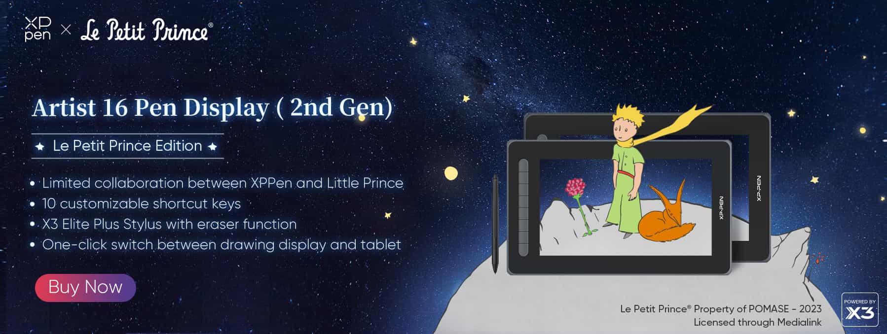 XPPen Artist 16 (Gen 2) Le Petit Prince Edition