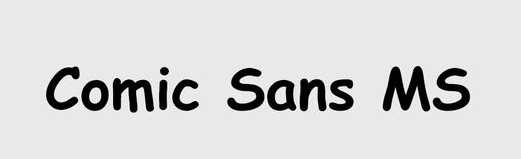 font comic sans ms