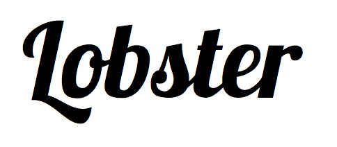 font lobster