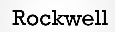 font rockwell