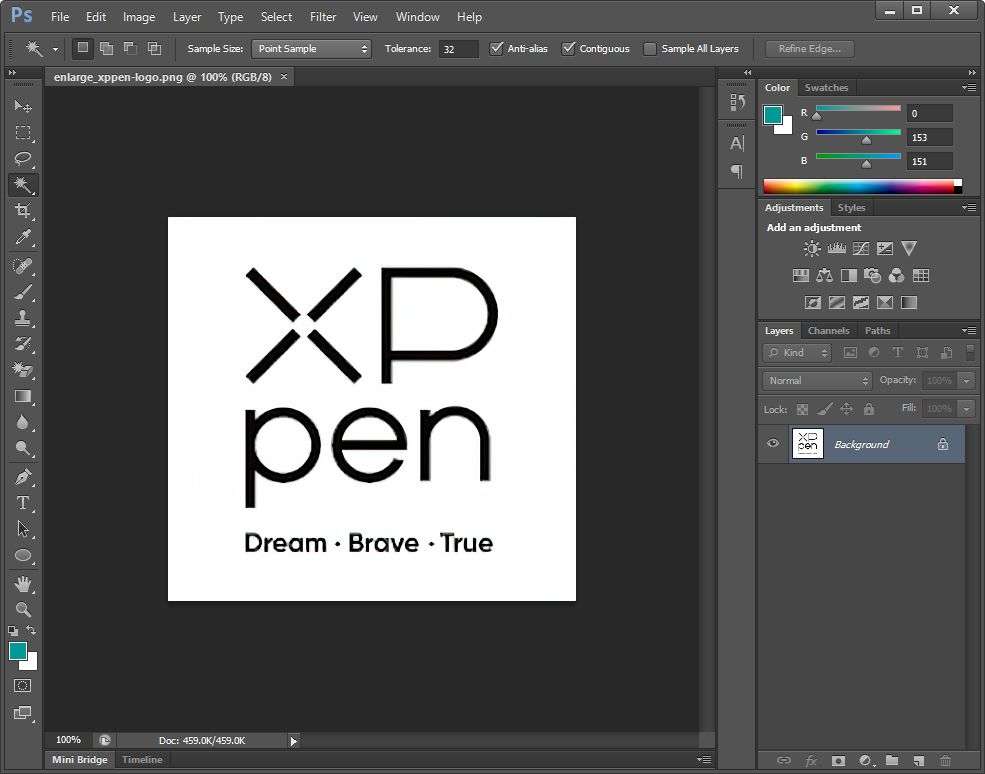 make logo transparent photoshop step 1