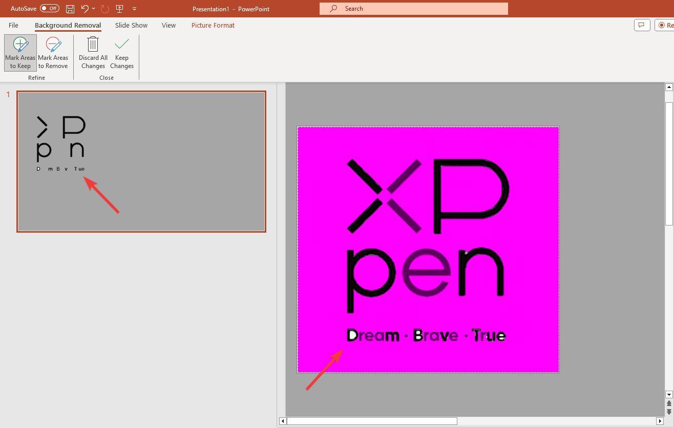 make logo transparent ppt step 3