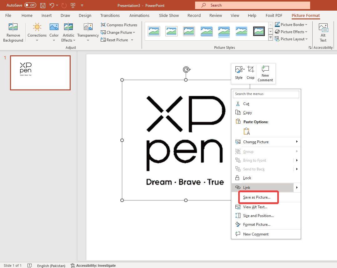 make logo transparent ppt step 6