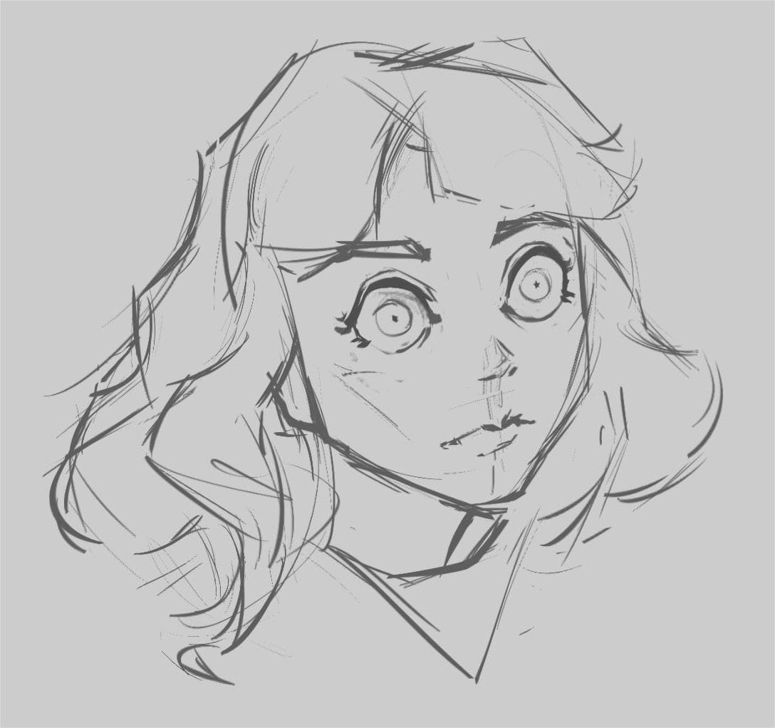 use ibis paint x to draw a woman face