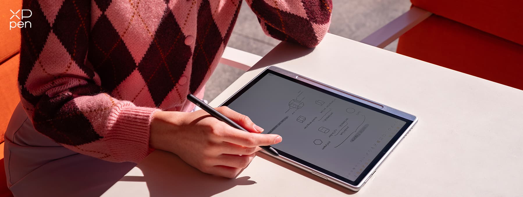 taking note with xppen magic note pad