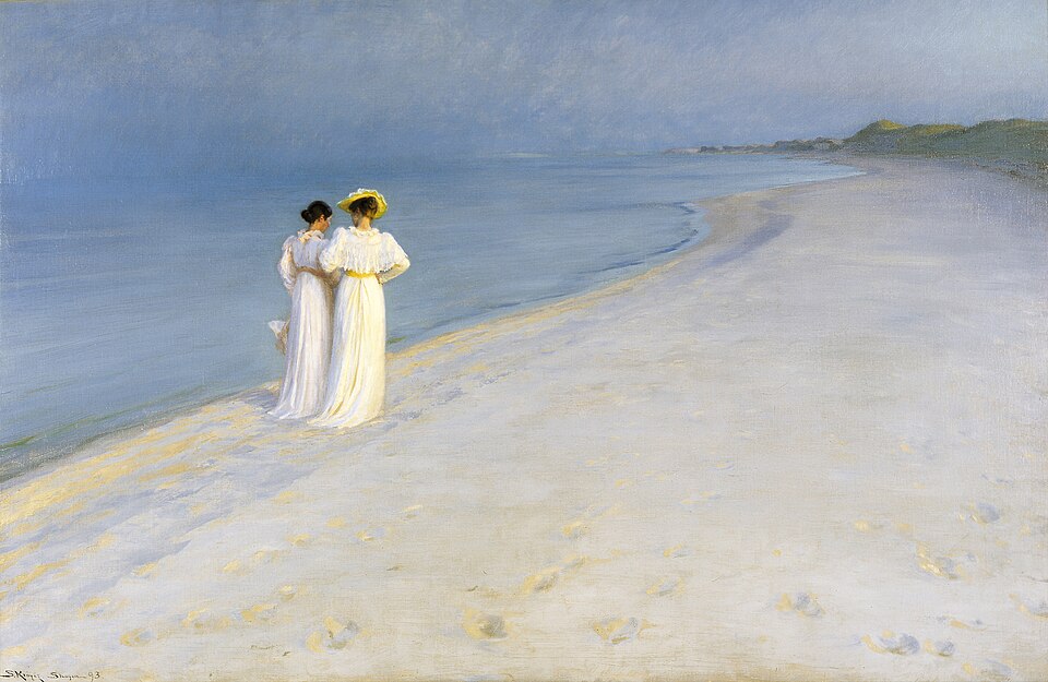 summer evening on skagen's southern beach