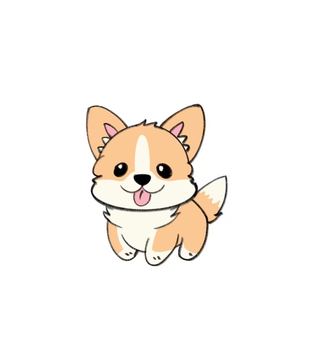 draw a cute dog step 4