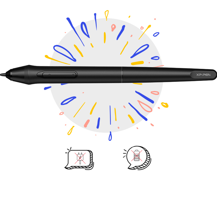 mesa digitalizadora XP-Pen Deco mini4 com uma caneta passiva P05D