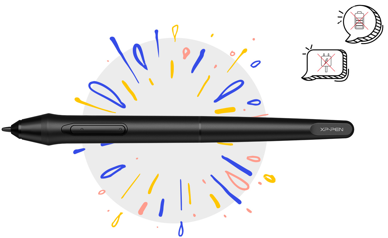 XP-Pen Deco mini4 comes with a Battery-Free Passive Stylus P05D