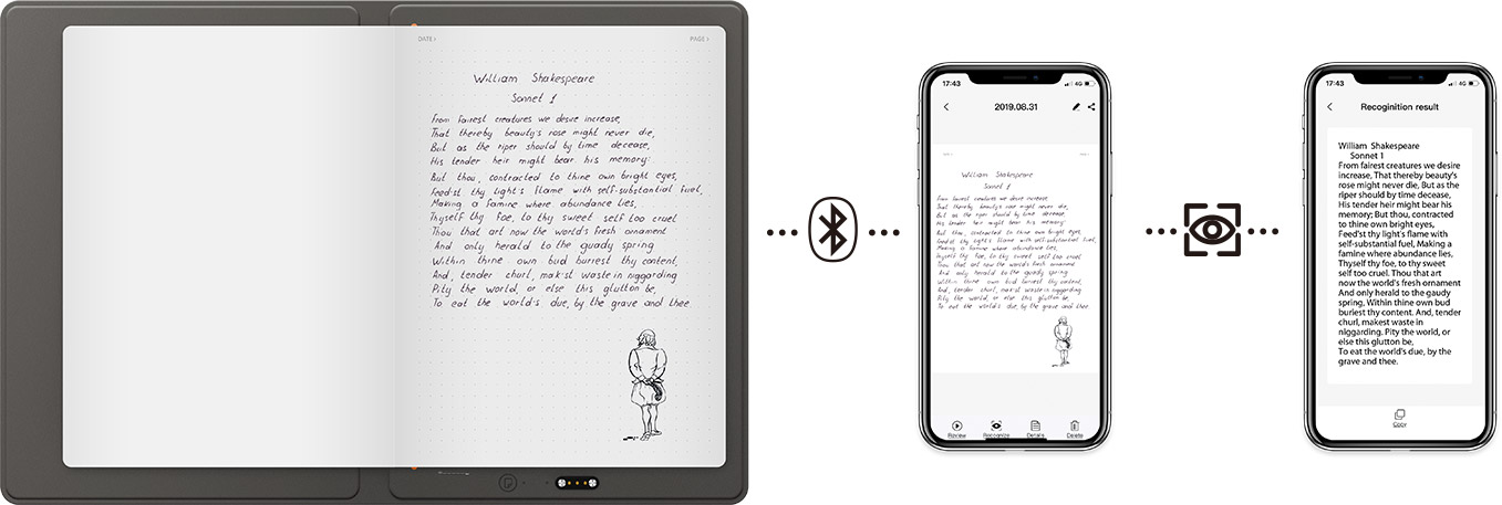 Accurate handwriting recognition in multiple languages with XP-Pen Note Plus Smart notepad