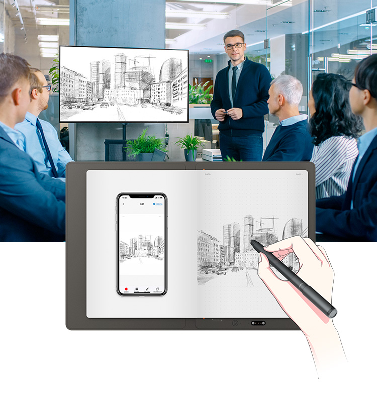 Digitize your handwriting in real time Work more efficiently with XP-Pen Note Plus Smart notepad