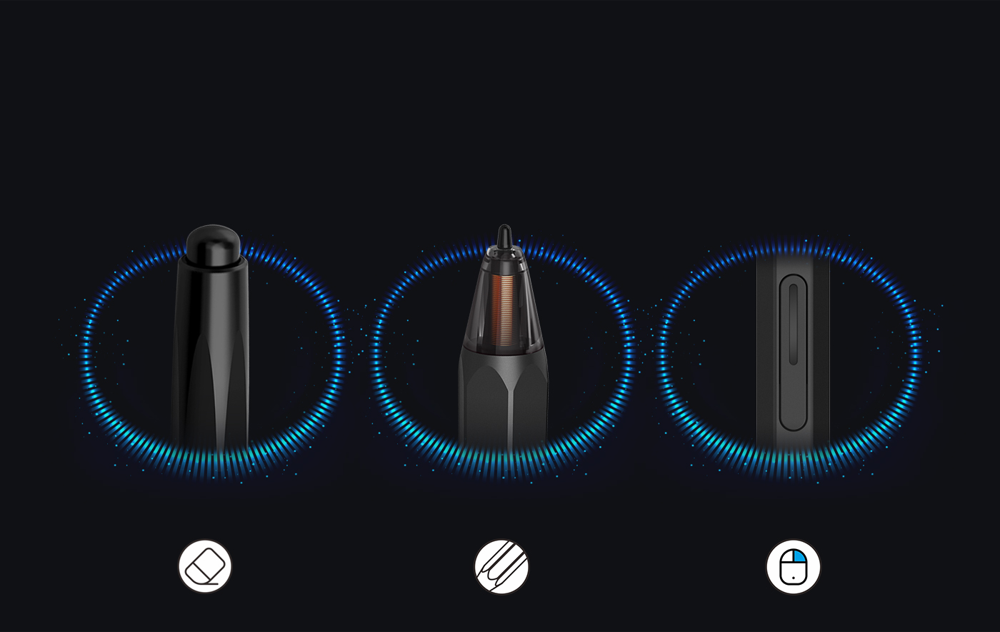 stylet passif P06 sans batterie avec gomme numérique