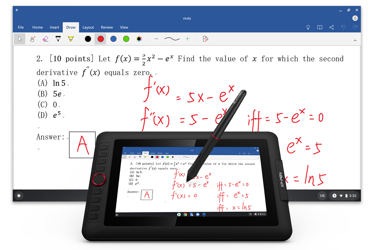 use XP-Pen Artist 12 Pro Graphic Pen Display with Chromebook 