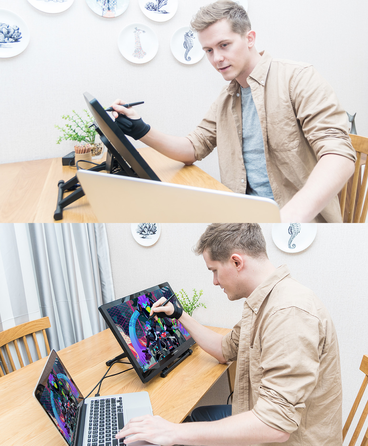 desenho e escrita com mesa digitalizadora com tela XP-Pen Artist 22 Pro