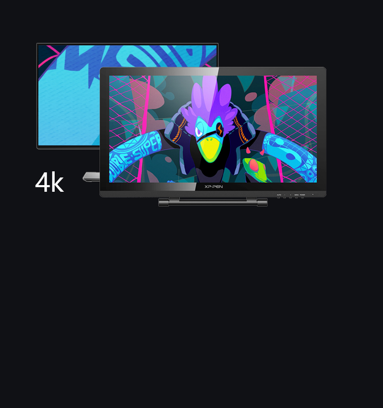 O controlador XP-Pen Artist 22 Pro suporta exibição em 4k