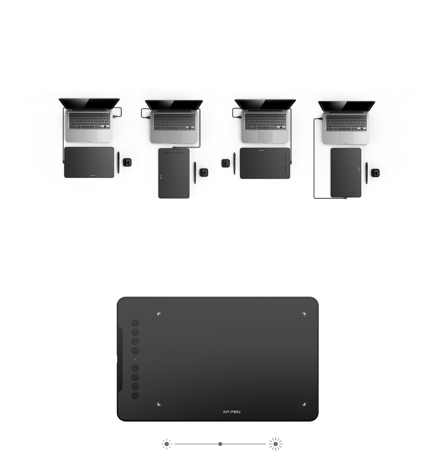 XP-Pen Deco 01 V2 Android Art tableta de dibujo compatible con rotación libre