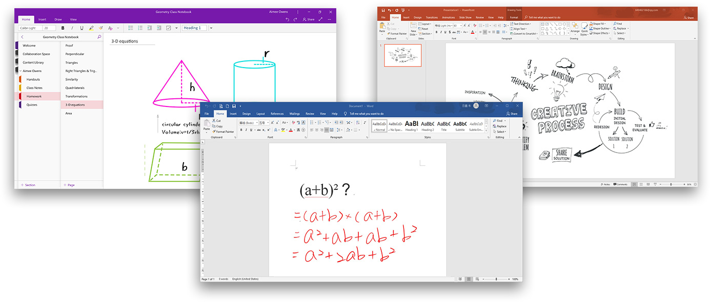 digital writing / inking with XP-Pen Star G960S/Star G960S Plus in  common Microsoft Office software like Word, PowerPoint, OneNote