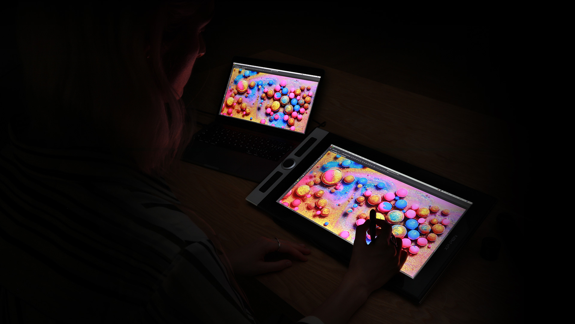 A Tela XP-Pen Innovator 16 Com uma gama de cores de 92% do Adobe RGB