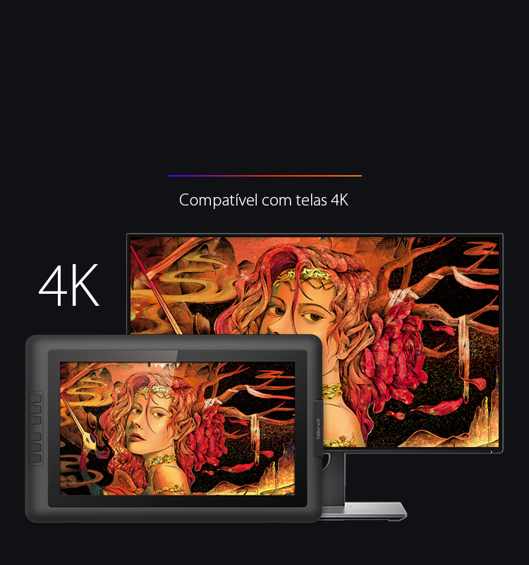  O novo driver permite que XP-Pen Artist 15.6 funcione perfeitamente com telas 4K 