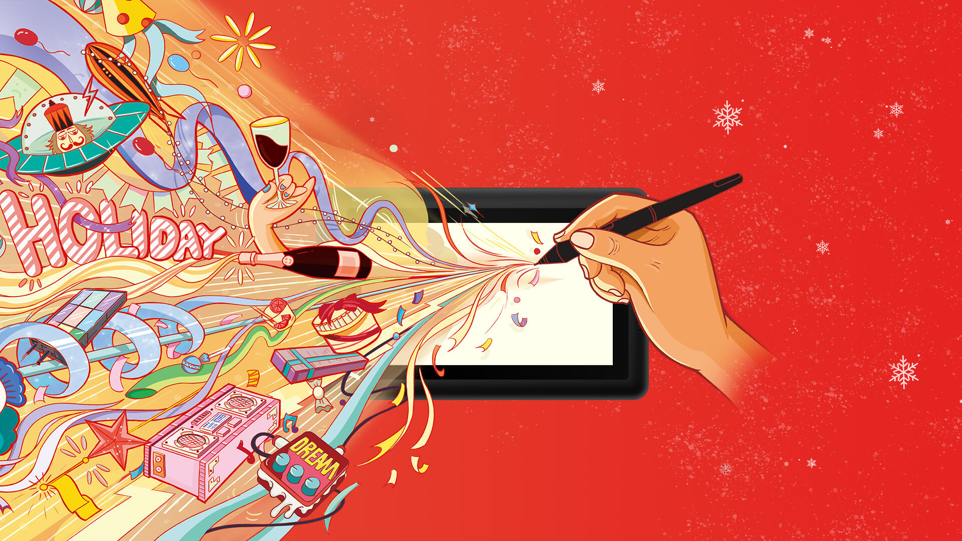 XP-Pen Artist 13.3 Pro drawing tablet monitor Holiday Edition