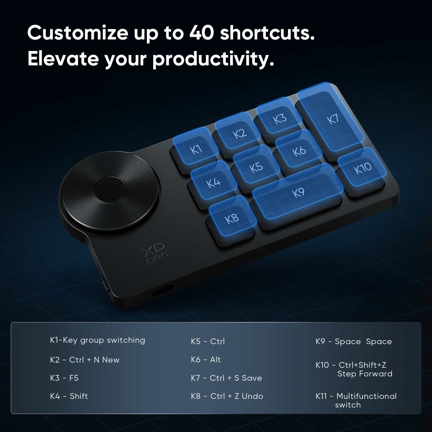 ACK05 Shortcut Remote XPPen Canada Official Store