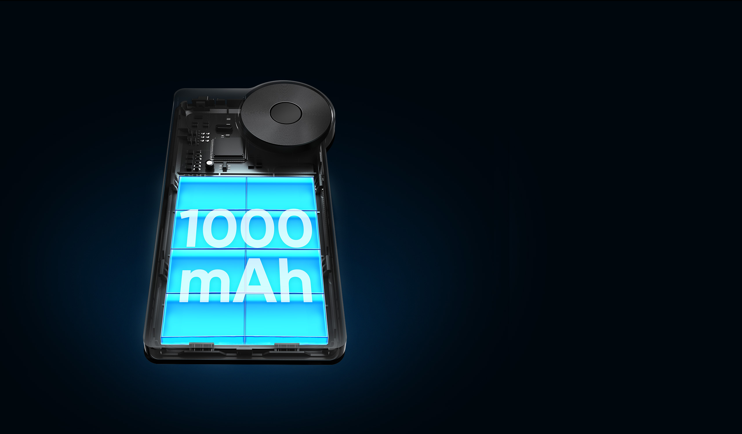 Large 1000mAh battery.Power you for days on end.