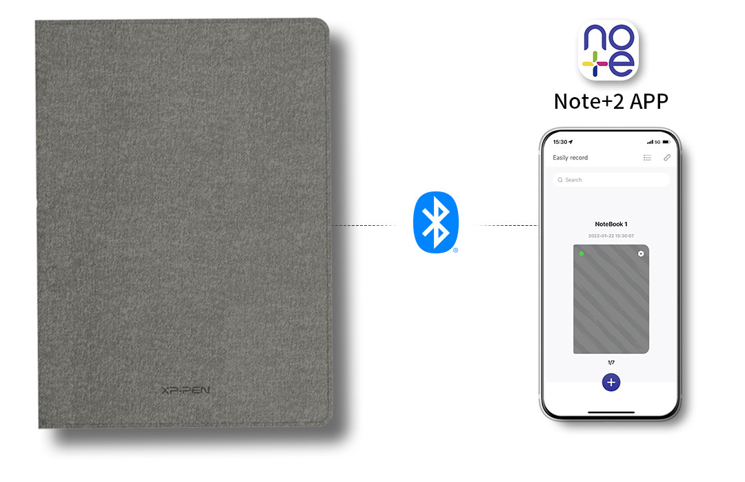 XP-PEN Note Plus Smart Notepad Bloc-Notes Intelligent Cahier/Agenda Digital  A5 pour Ecriture et Dessin - Compatible avec Tablette et Smartphone iOS et  Android : : Fournitures de bureau