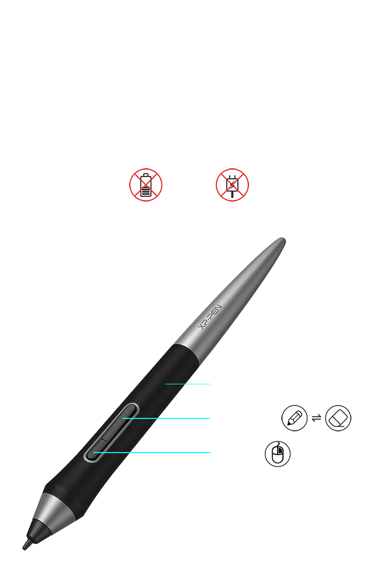 PA2 Battery-free Passive Stylus for Drawing Tablet